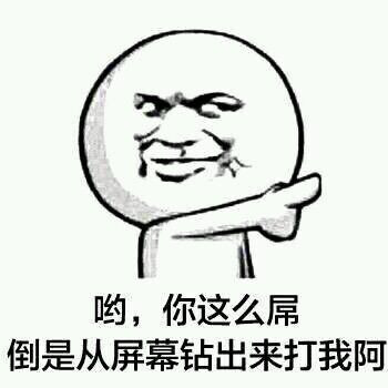 吆 你这么叼 倒是从屏幕里钻出来打我啊表情图片