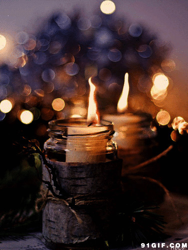 玻璃瓶里的烛光:烛光,蜡烛,玻璃杯