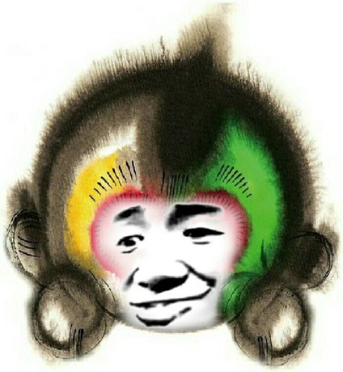 彩色猴头表情图片