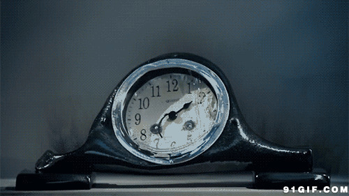 扭曲的钟表动态图片:钟表