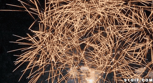 新年璀璨烟花动态图片:新年快乐