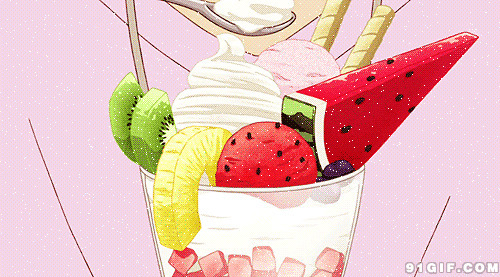 水果冰淇淋动漫图片:冰淇淋