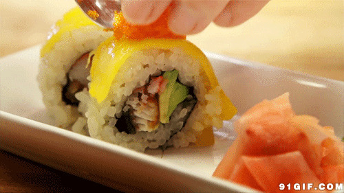 制作蔬菜寿司gif图片:寿司
