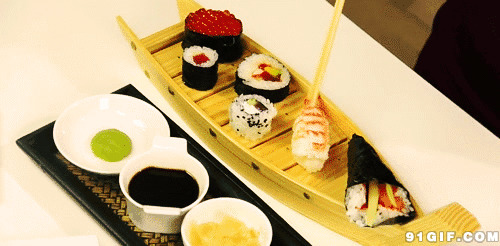 丰盛日本寿司动态图片:寿司