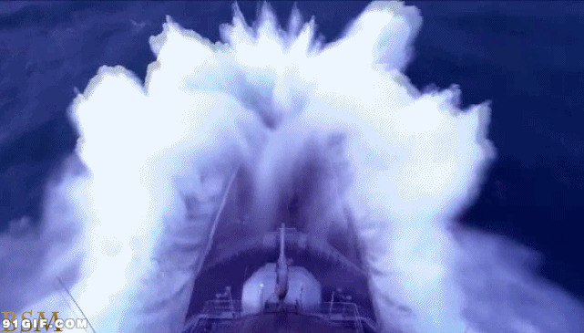 舰船乘风破浪gif图片:航行