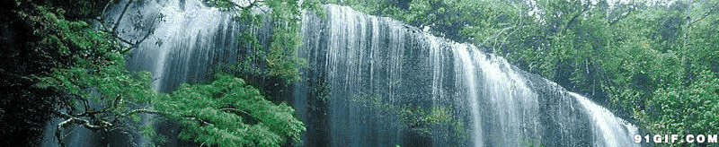 青山幽谷瀑布gif图片