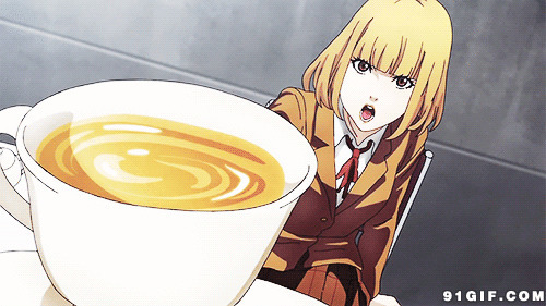 请喝奶茶动漫图片:奶茶
