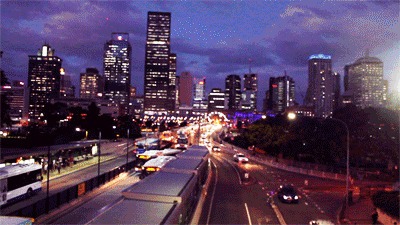 城市道路夜景动态图:夜景