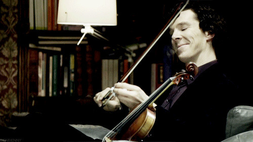 傲娇的小提琴家动态图:小提琴