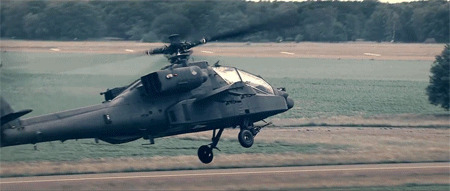 直升飞机降落gif图片:直升飞机