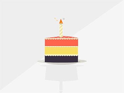 生日蛋糕蜡烛动画图片