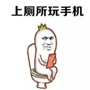 上厕所玩手机啊表情图片