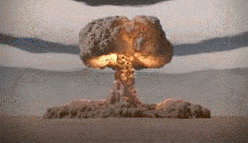原子弹爆炸蘑菇云闪图:爆炸