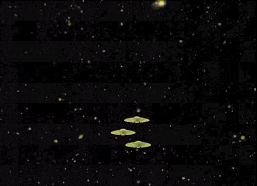 星空UFO动态素材图片:飞碟