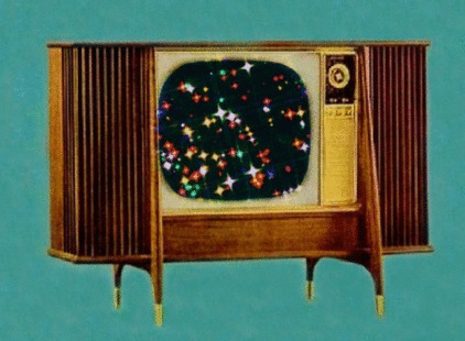 老古董电视机闪图:电视机