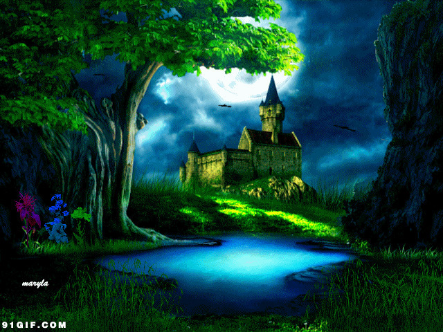 动漫幽灵城堡gif图片:城堡
