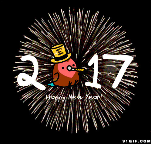 2017年新年烟花闪图:新年快乐