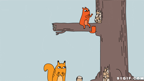 小松鼠收藏食物动漫图片