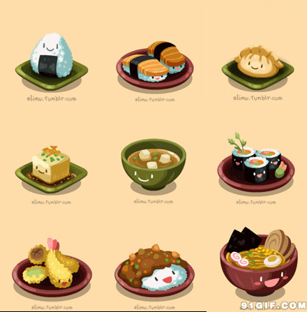 动感可爱寿司动漫图片:寿司