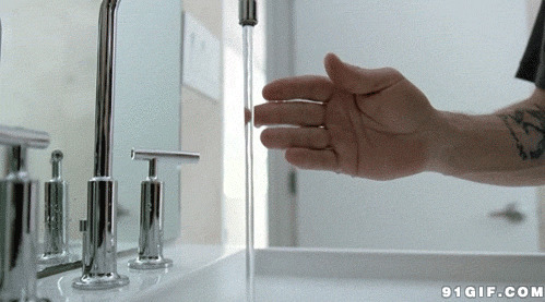 手掌测试水温gif图片:手掌