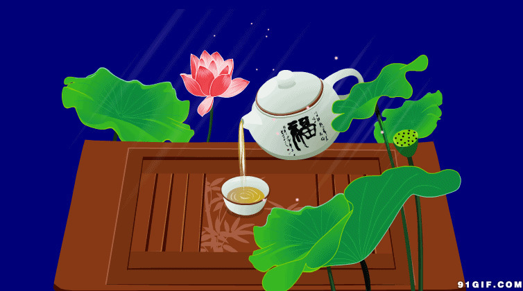 动漫茶壶倒茶唯美图片:倒茶