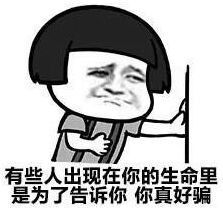 有些人出现在你的生命里是告诉你真好骗表情图片