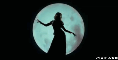 月下人舞蹈gif图片:月亮