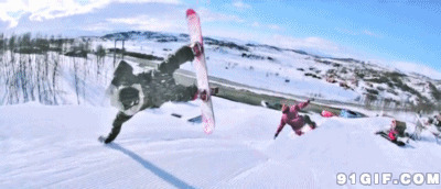 雪山滑雪gif图片:滑雪