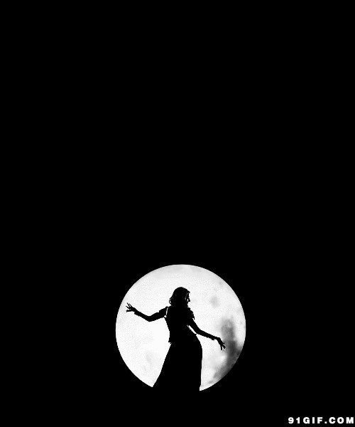 月光下优美独舞gif图片:月亮
