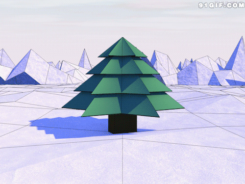三维立体树木gif图:三维