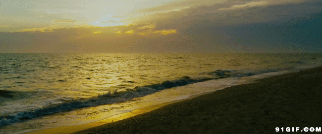 海边日落唯美动态图:日落