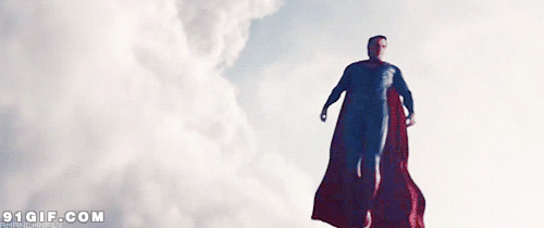 超人飞天动态图片:超人