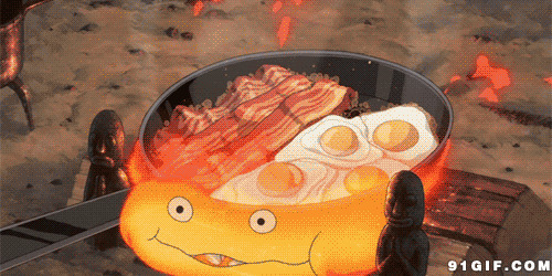 宫崎骏动画中美食闪图:煎蛋