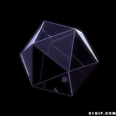 转动的几何体动态图:立体,背景素材