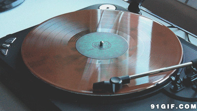 老式唱片机gif图片:唱片