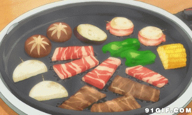 一锅水煮美食动漫图片:食物