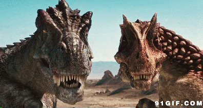 两只恐龙动态图片:恐龙