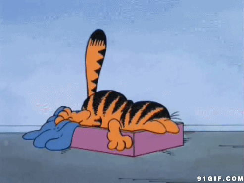犯困的加菲猫动漫图片:加菲猫