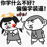 你学什么不好，偏偏学装逼表情图片