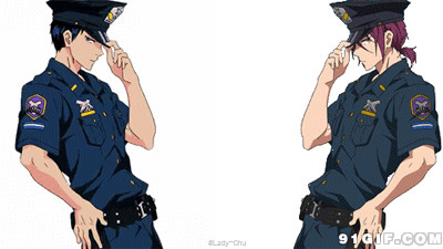 警察制服动漫图片