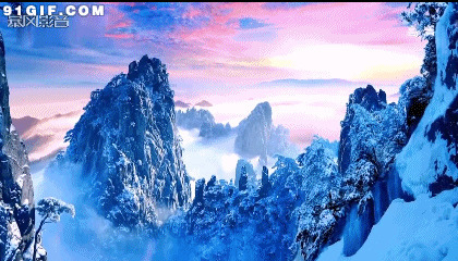 雪山仙境唯美图片