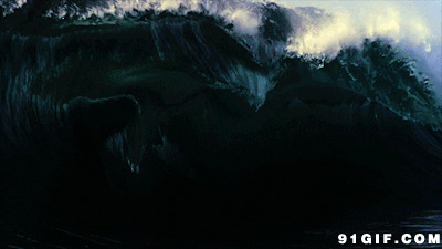 汹涌的滔天巨浪闪图:海浪