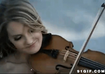 美艳小提琴手gif图:小提琴