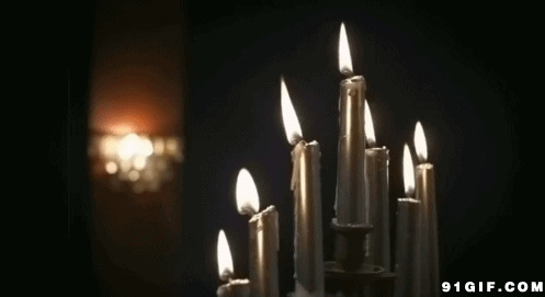 熄灭的蜡烛光gif图:烛光