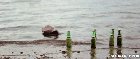 海边的漂流瓶gif图:漂流瓶