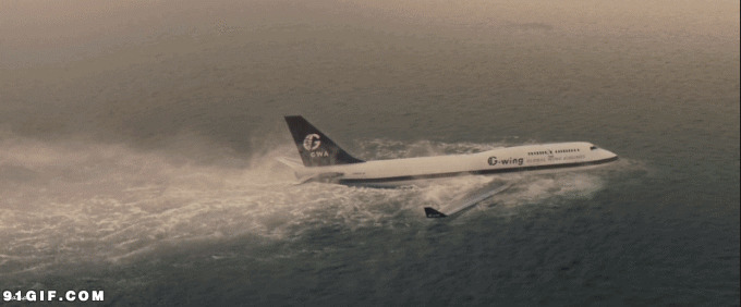 海上失事飞机动态图:飞机