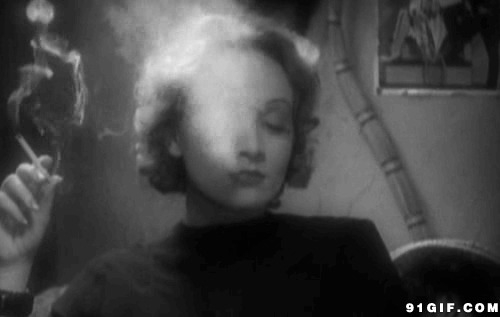 女人抽烟老电影图片