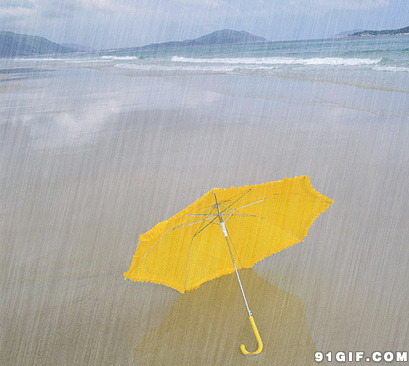 雨中一把伞gif图:雨伞
