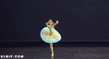 小女孩优美芭蕾舞闪图
