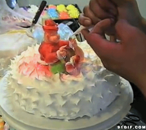 制作蛋糕动态图片